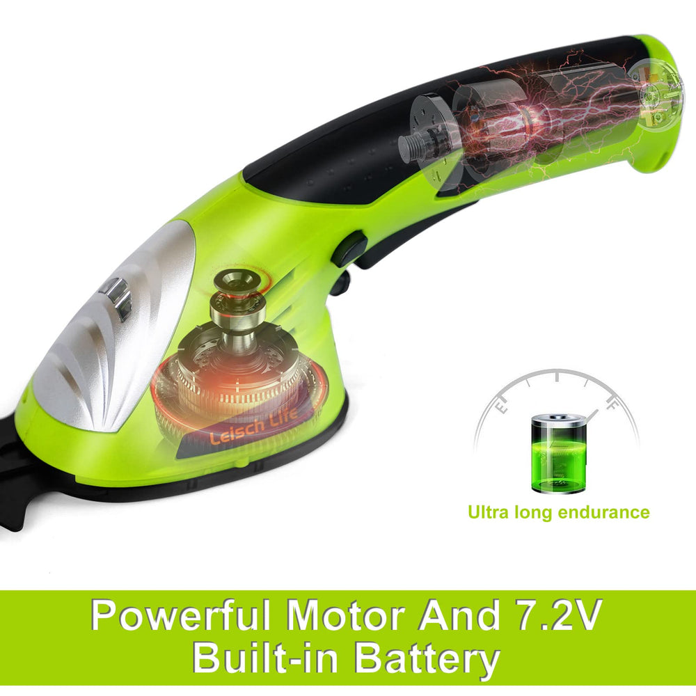 Leisch Life hands swapping blades showing tool-free blade change benefit