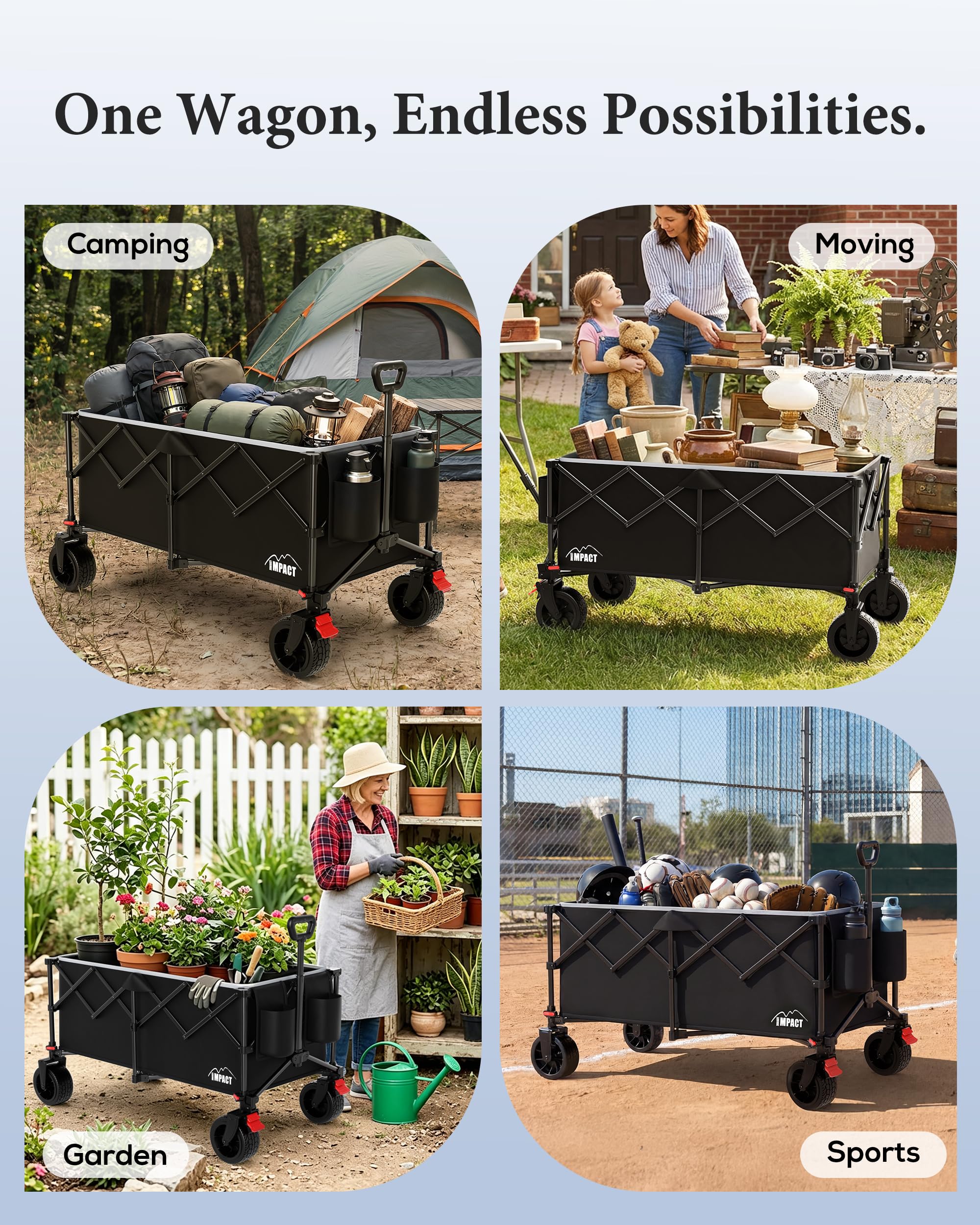 LEISURE IMPACT loading demonstration with long items showing 47" length advantage