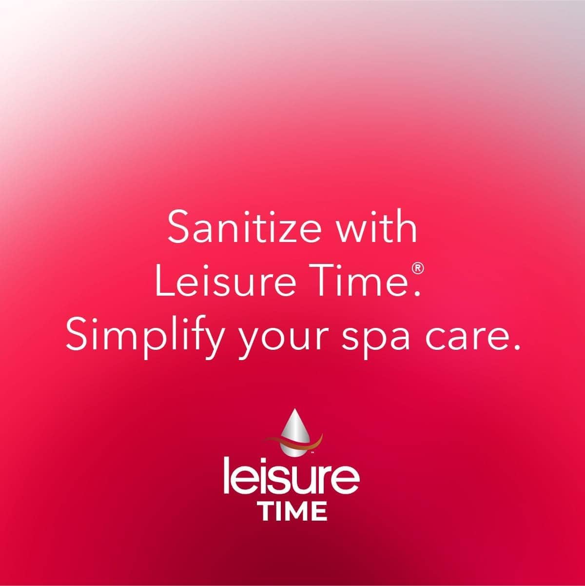 Leisure Time product label close-up showing instructions and safety benefit