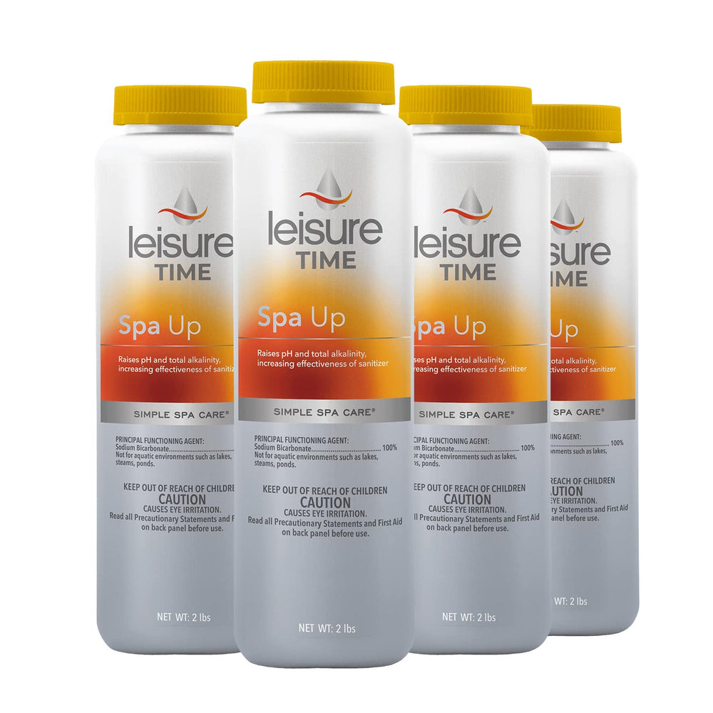 Leisure Time Spa Up front packaging showing 2-pound container and clear label benefit