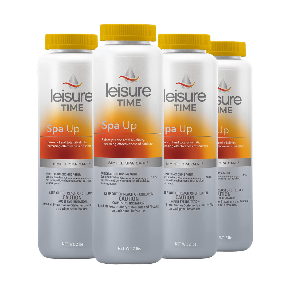 Leisure Time Spa Up front packaging showing 2-pound container and clear label benefit