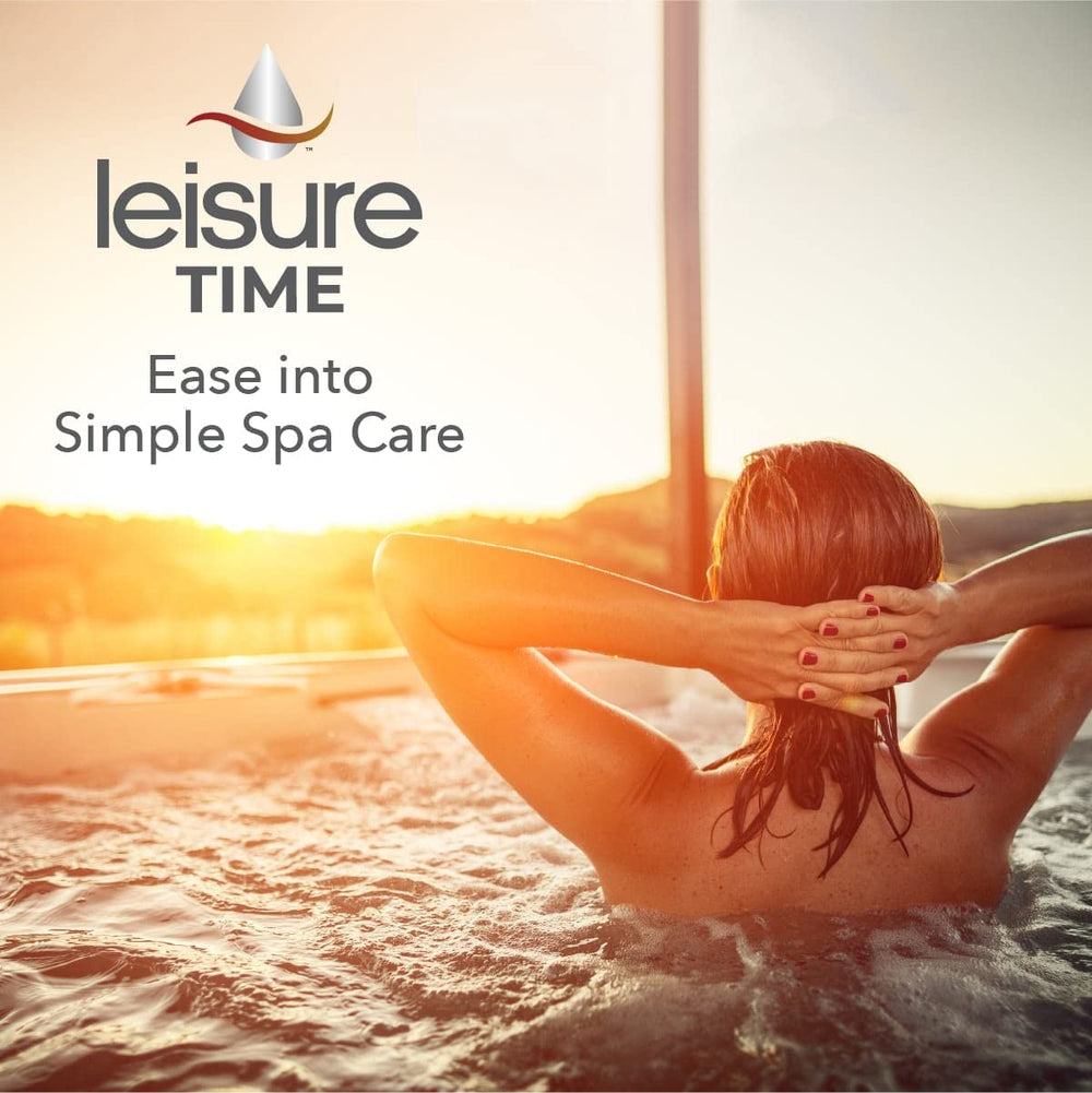 LEISURE TIME spa 56 label detail with directions and ingredients for safe, informed use