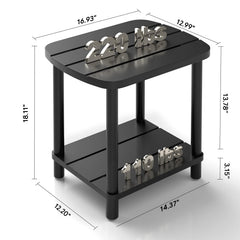 LEJANEOYE top shelf with coffee mug demonstrating stable 220-pound capacity