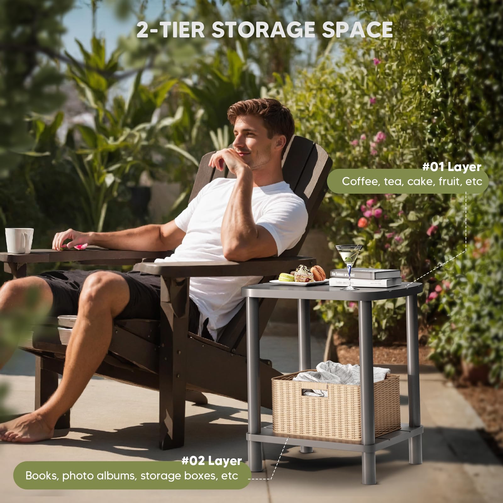 LEJANEOYE table scale with coffee cup illustrating compact footprint benefit