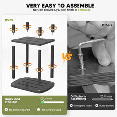 LEJANEOYE table placed beside an Adirondack chair demonstrating convenient reach