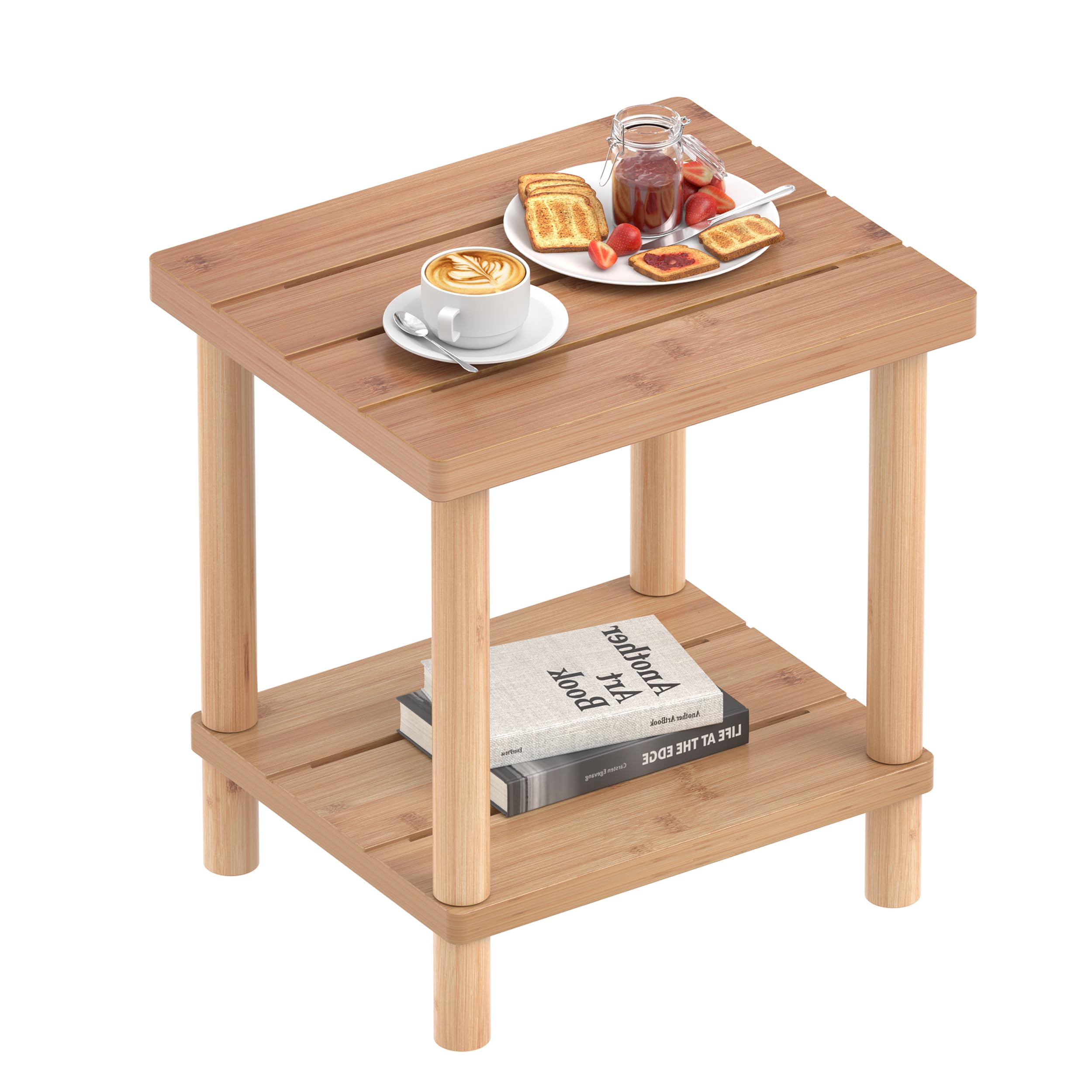 LEJANEOYE vista frontal de mesa auxiliar robusta y elegante