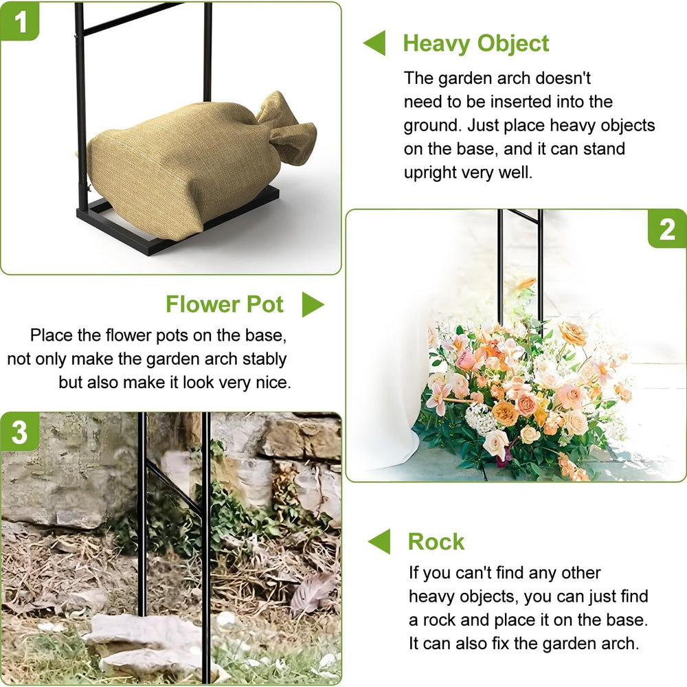 LeJoy Garden base plate close-up showing thickened bases for added stability