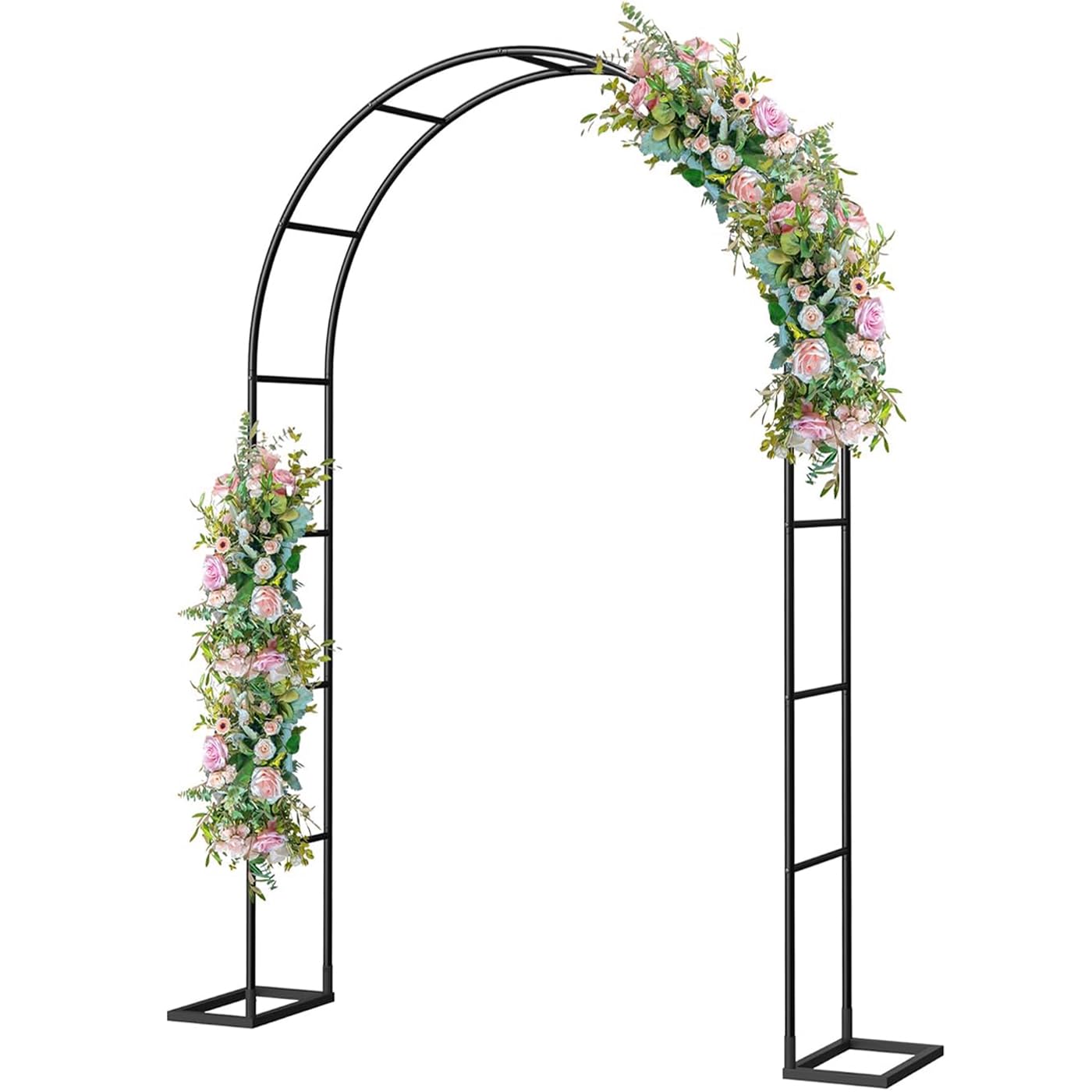 LeJoy Garden front view of assembled arch showing ceremony-ready framing benefit