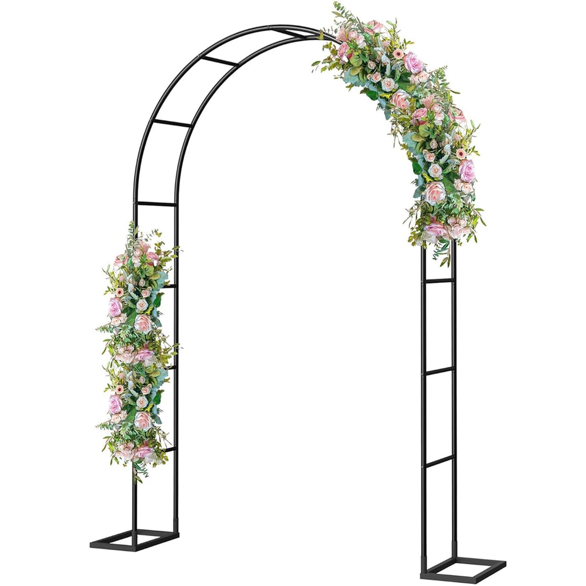 LeJoy Garden front view of assembled arch showing ceremony-ready framing benefit