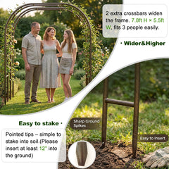 LeJoy Garden pointed end in soil for easy installation and stability benefit
