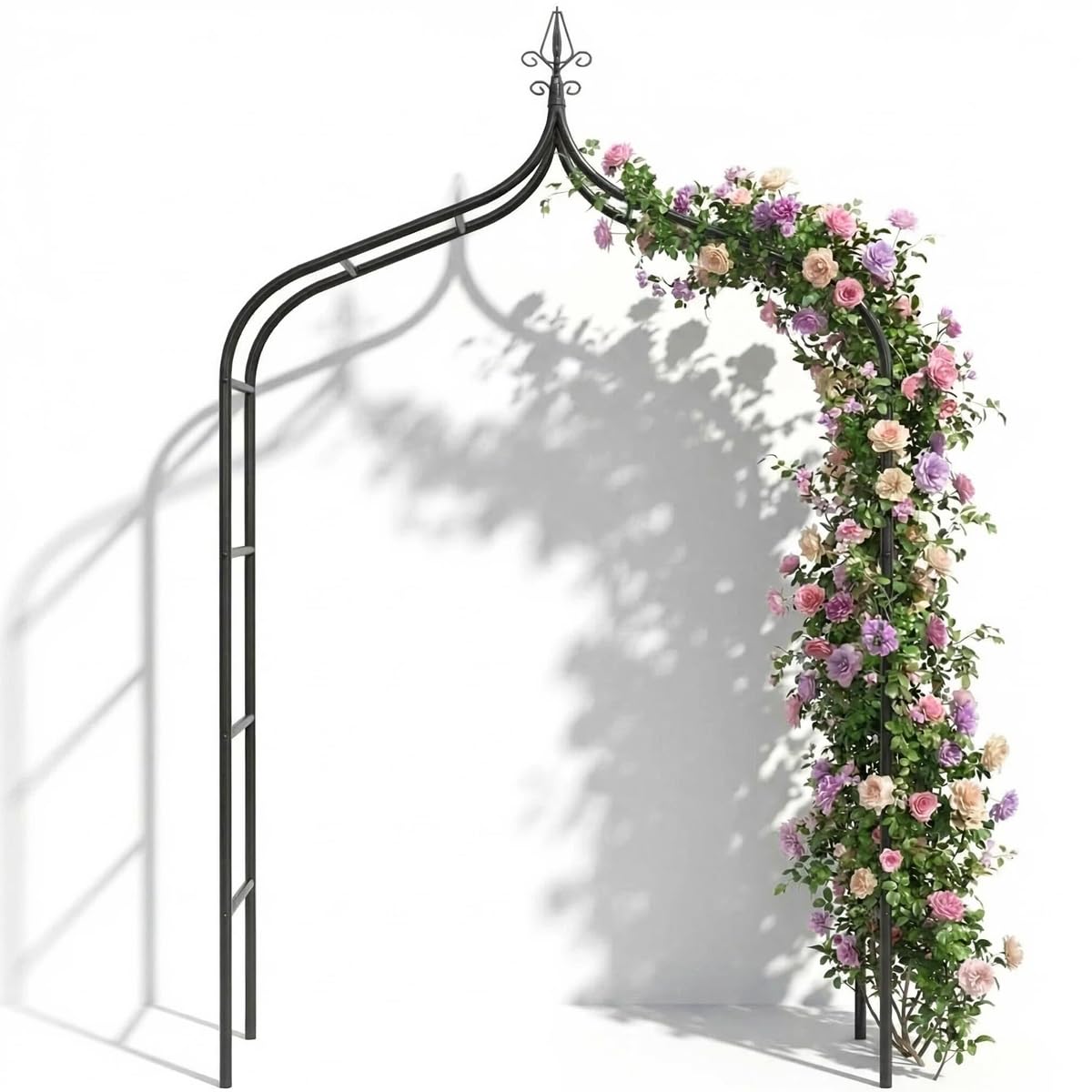 LeJoy Garden front view of Gothic metal arch showing elegant entrance benefit