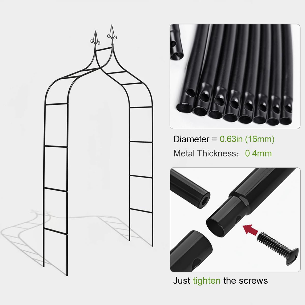 LeJoy Garden tube and tapered tip detail showing sturdy stake-in stability