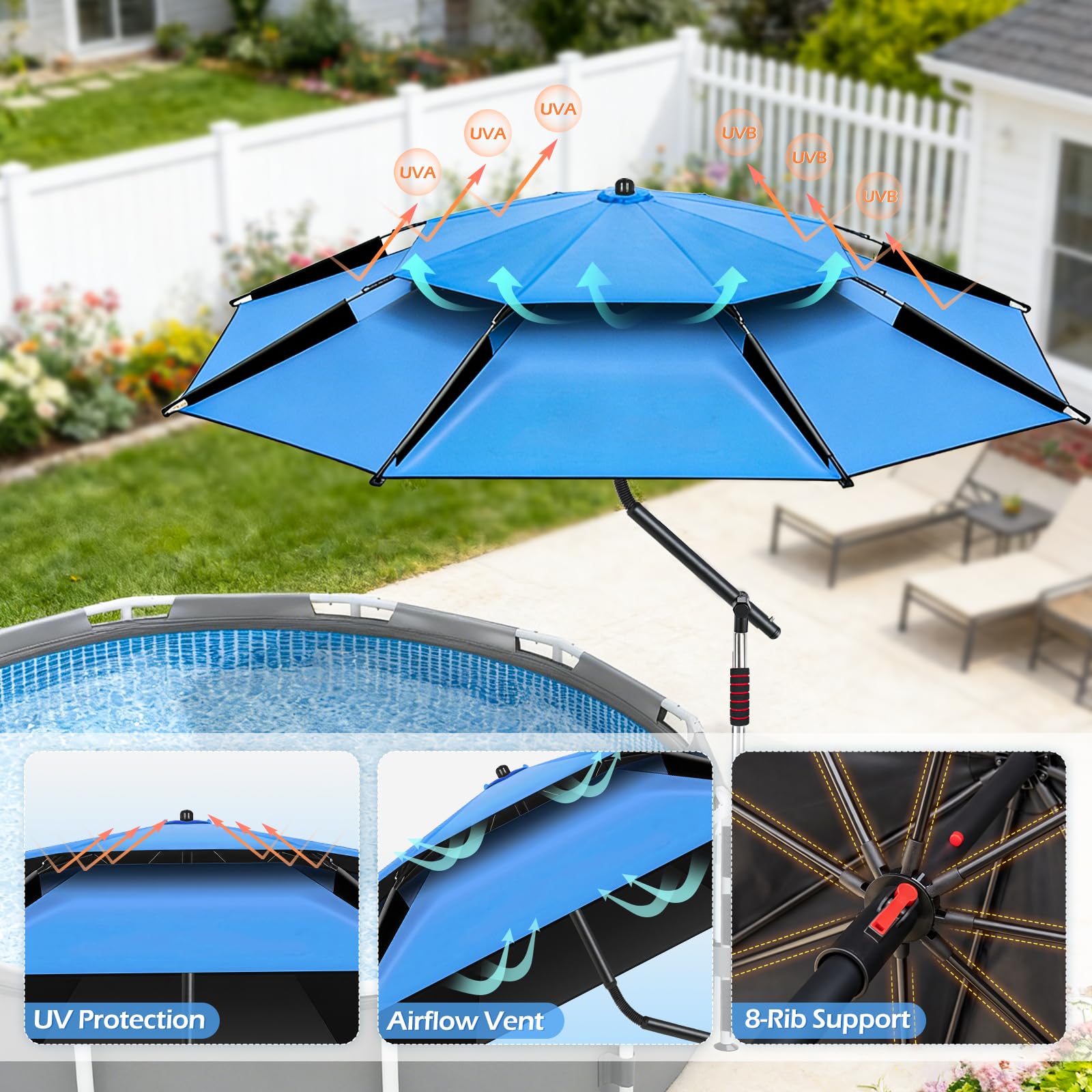 LEMEWEL canopy fabric close-up showing UV-resistant texture for sun protection