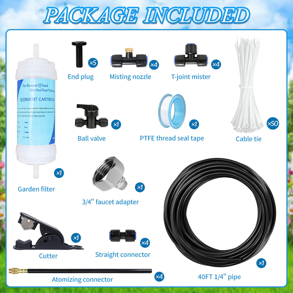 LEMewel inline water filter detail blocking sediment to reduce nozzle clogging