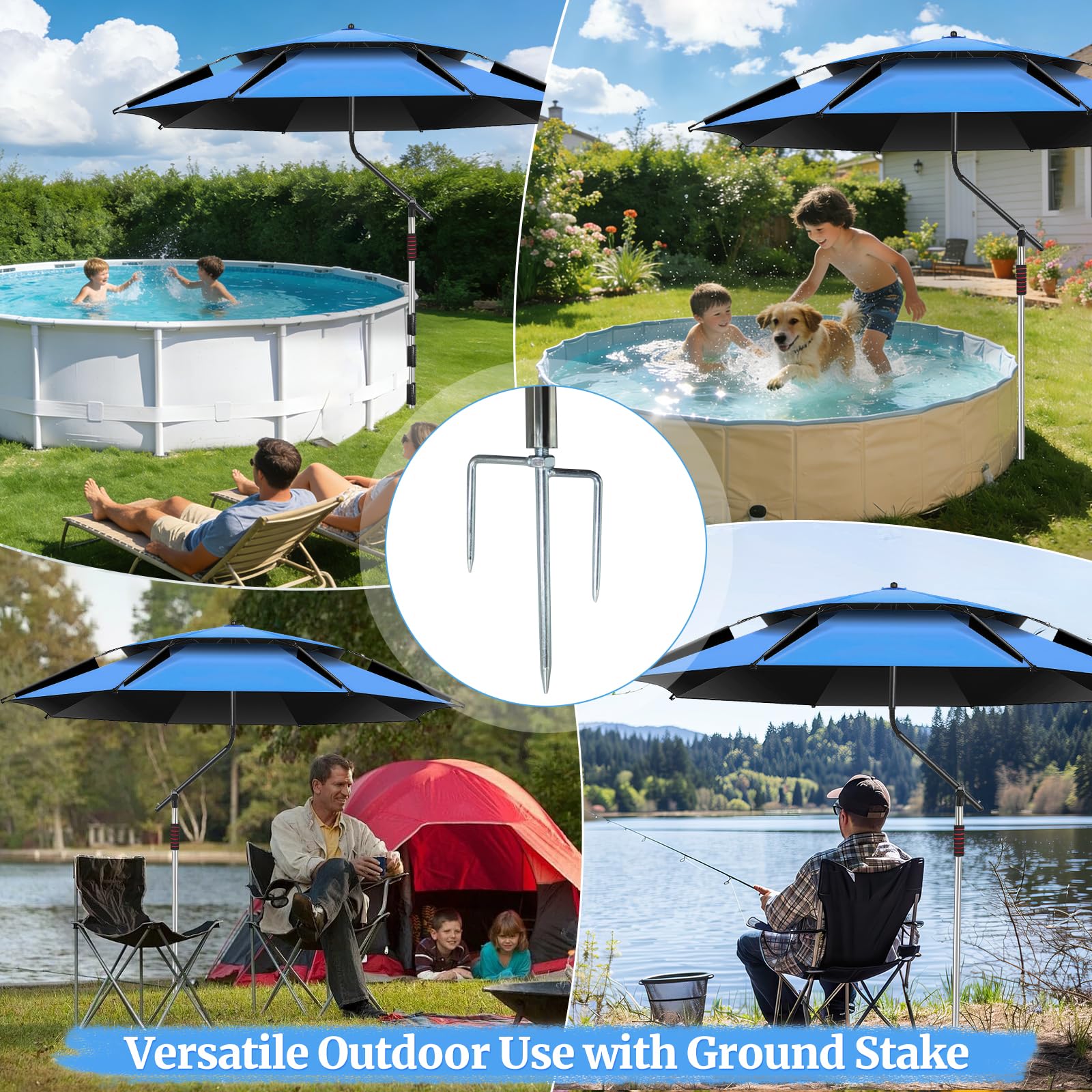 LEMEWEL lifestyle scene poolside showing comfortable shaded relaxation benefit