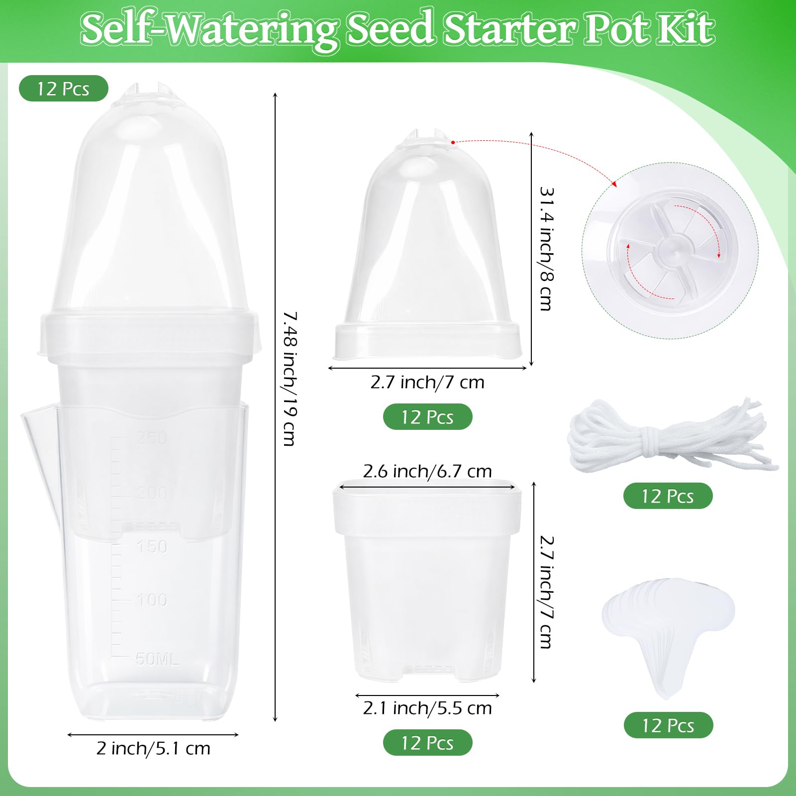 LEMEWEL set with included labels keeping seedlings organized and tracked
