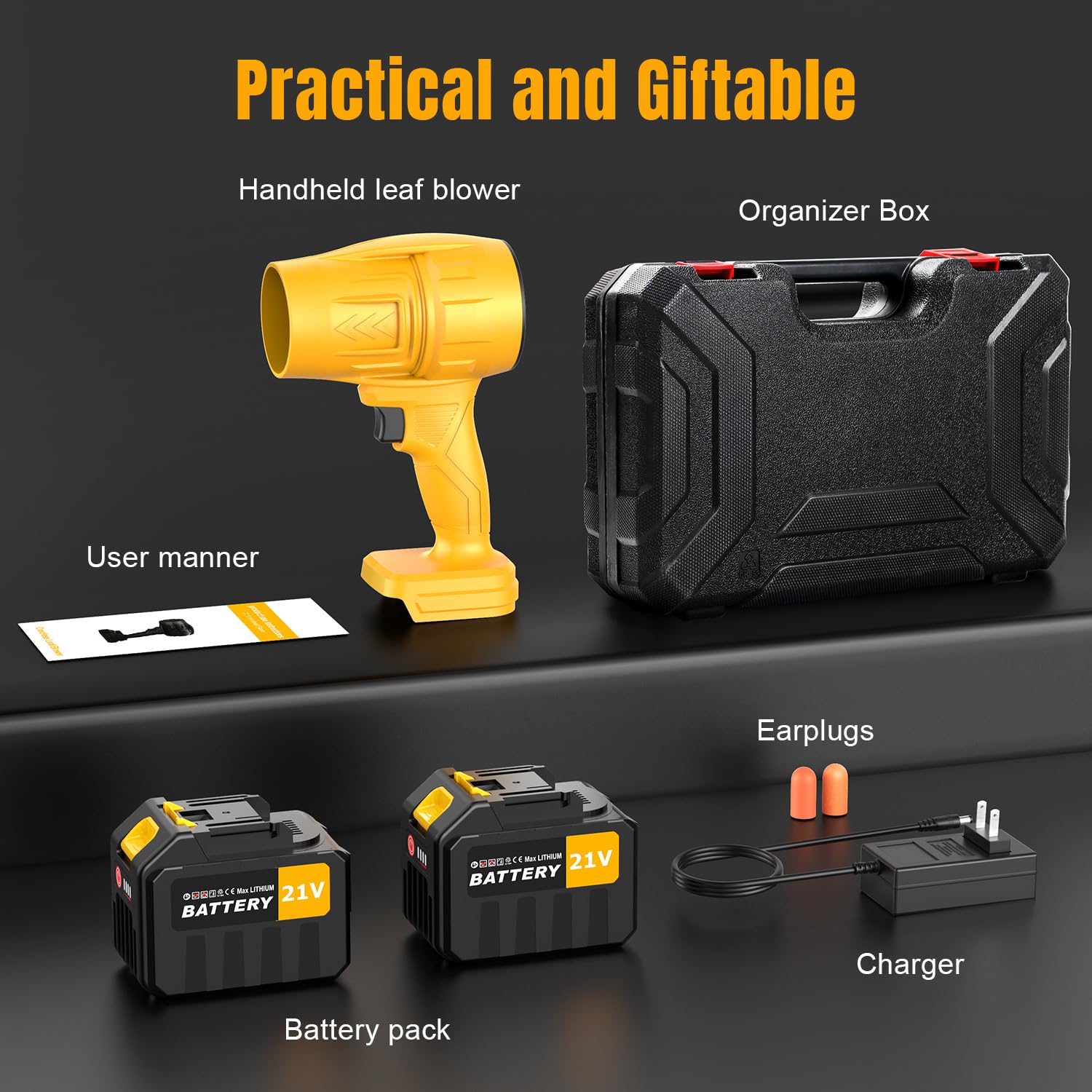 Lemolifys carrying case with blower and batteries for portable storage advantage