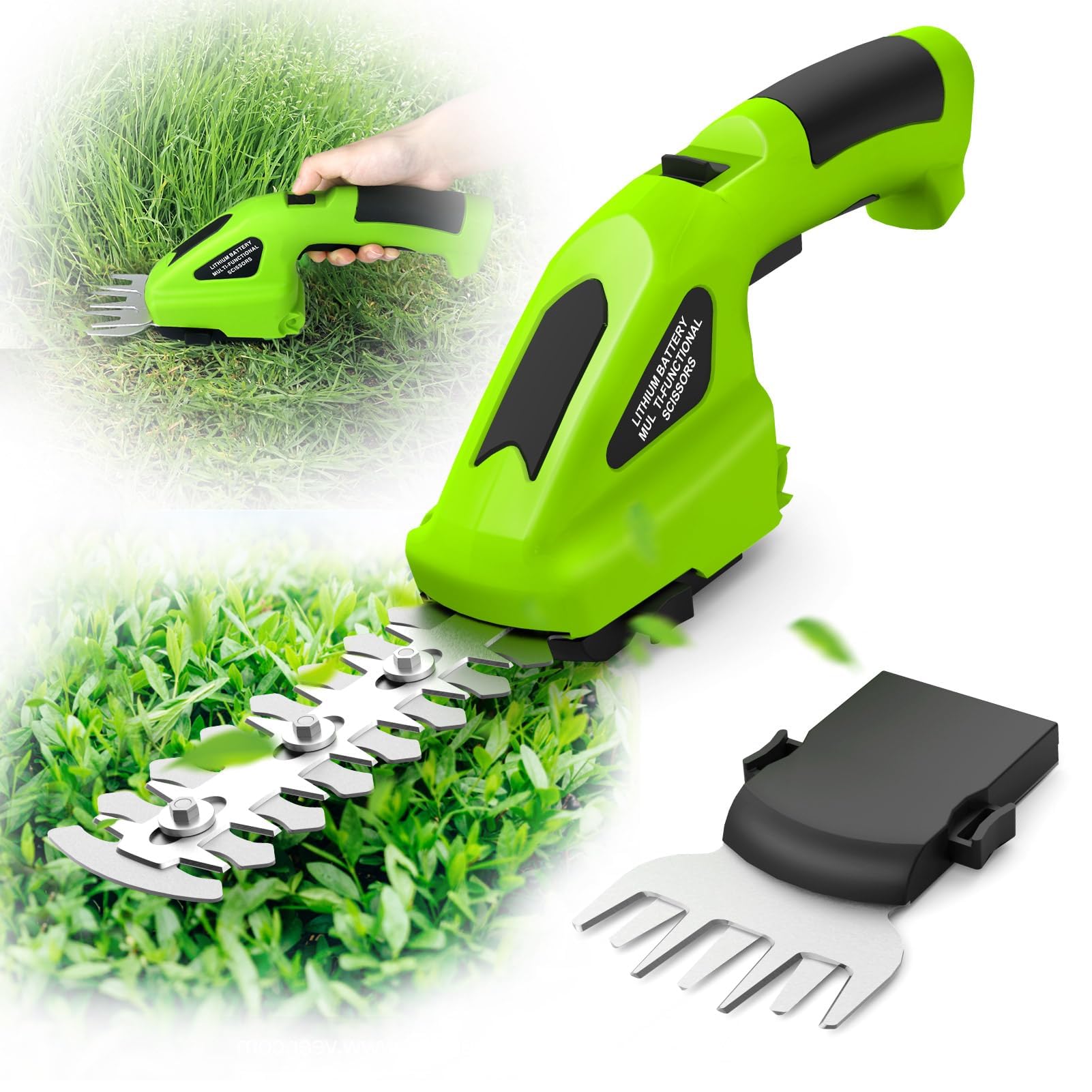 Lemolifys front view of cordless weed wacker showing compact design and portability