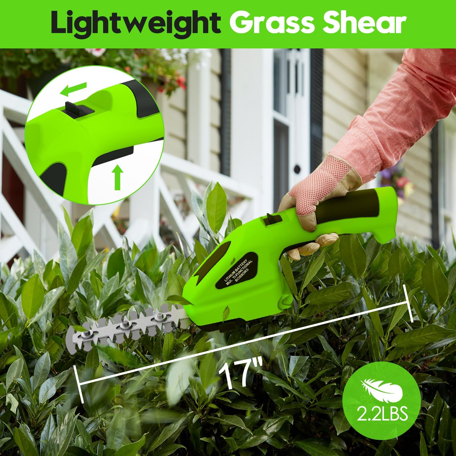 Lemolifys in use edging a lawn border for precise clean edges and neat appearance