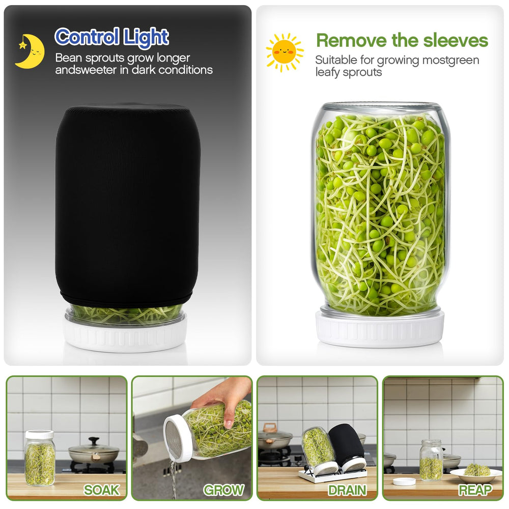 LemonRoad drain tray catching runoff from jars to keep counters clean and organized
