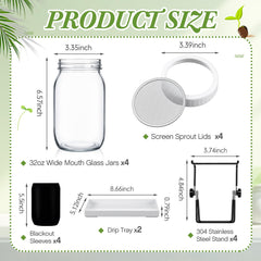 LemonRoad foldable stand holding a jar tilted for better drainage and airflow