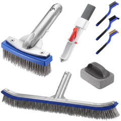 LemonRoad kit front view showing all seven stainless tools and pumice for complete cleaning