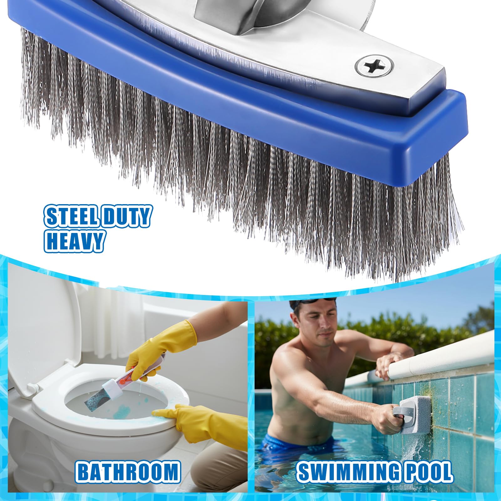 LemonRoad kit in use cleaning a pool waterline to restore tile appearance without chemicals