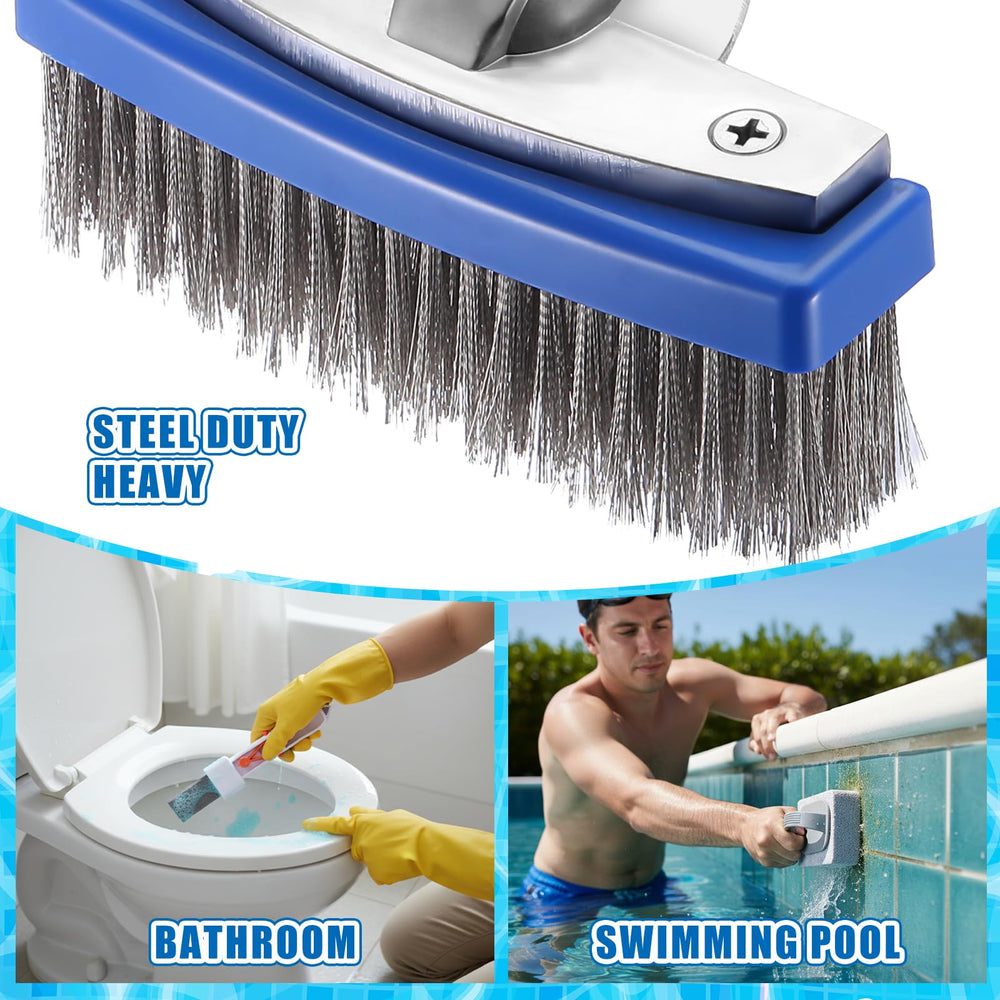 LemonRoad kit in use cleaning a pool waterline to restore tile appearance without chemicals
