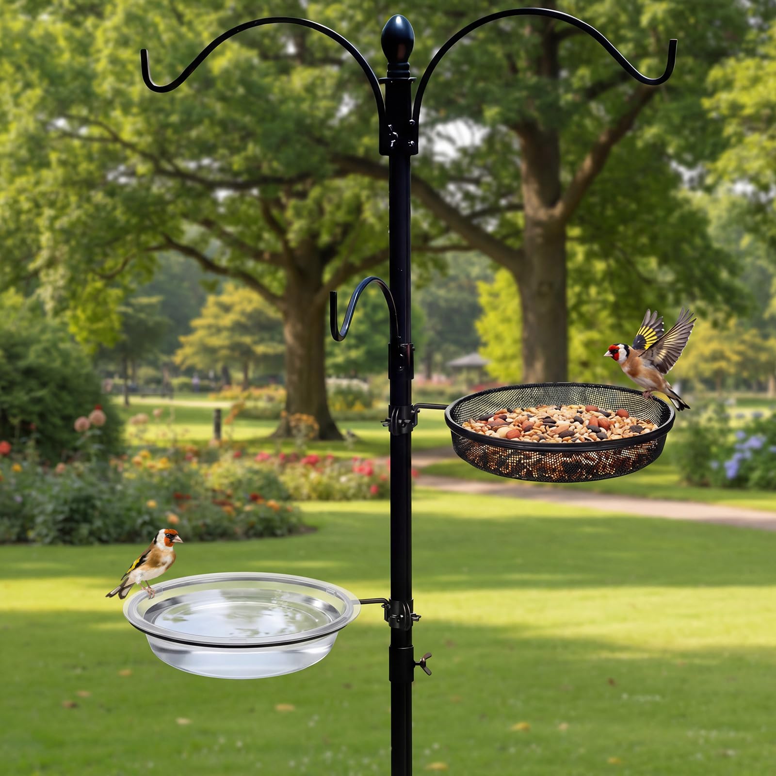 LemonRoad trays in a garden setting enhancing birdwatching enjoyment