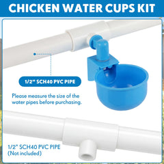 LemonRoad mounted cups on 1/2 inch PVC pipe showing organized centralized watering