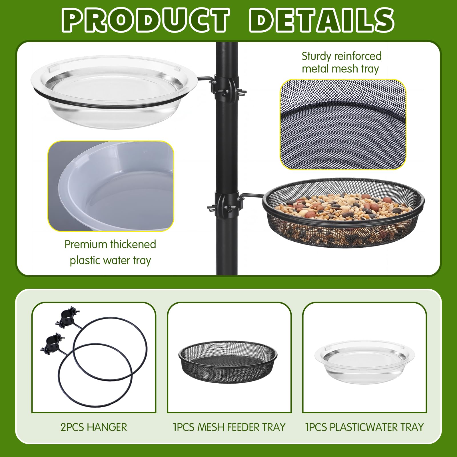 LemonRoad white plastic tray detail that wipes clean and resists cracking