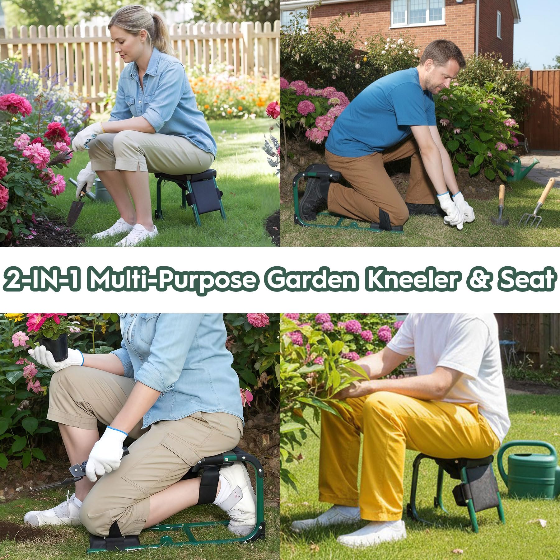 LemZodo in garden setting with user using it showing reduced knee strain