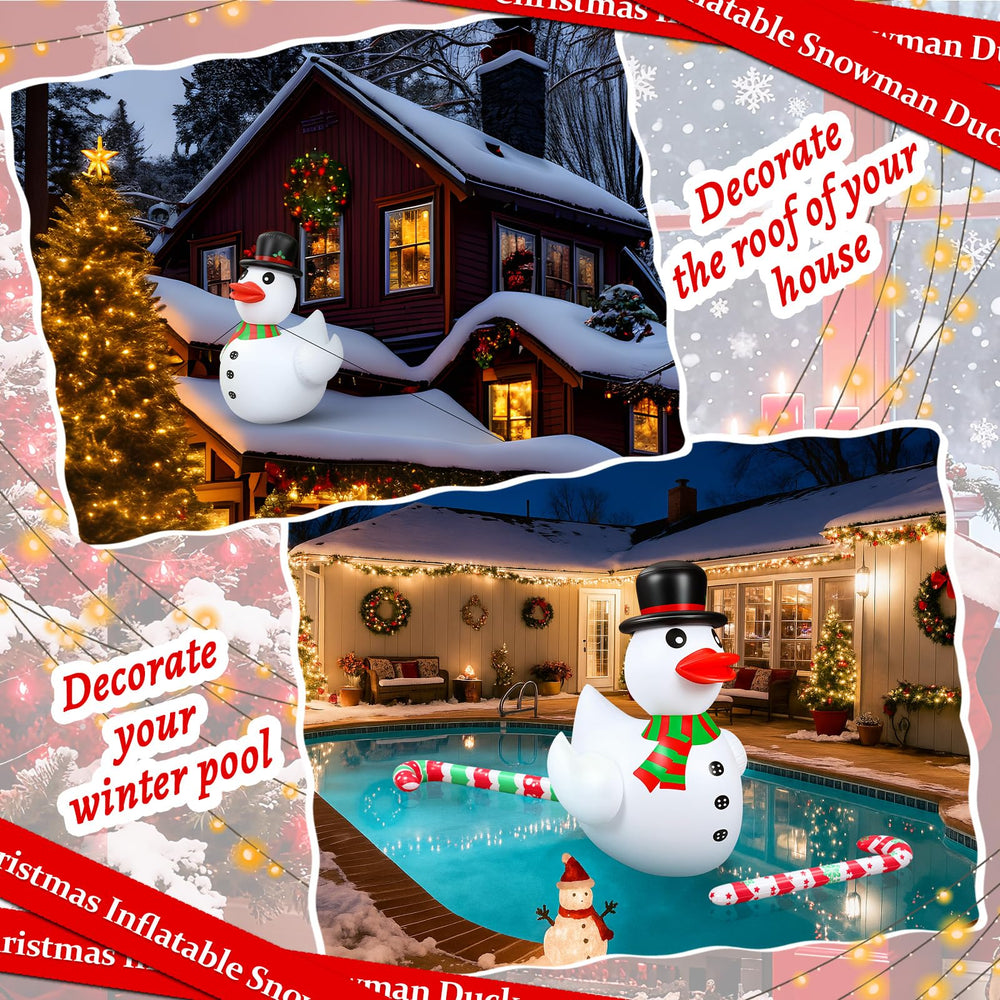 Lenwen poolside display with duck adding playful seasonal fun