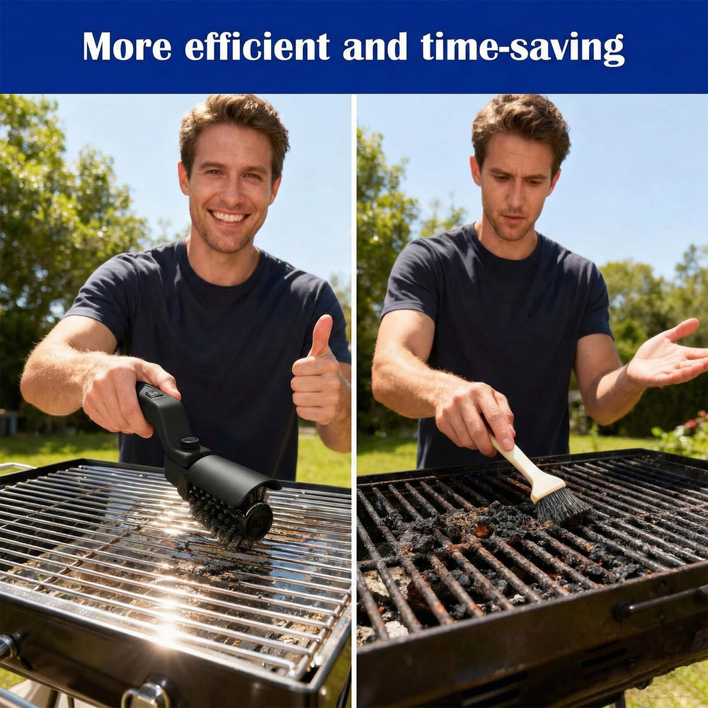 lenzhan polishing head cleaning non-stick griddle without scratching surface