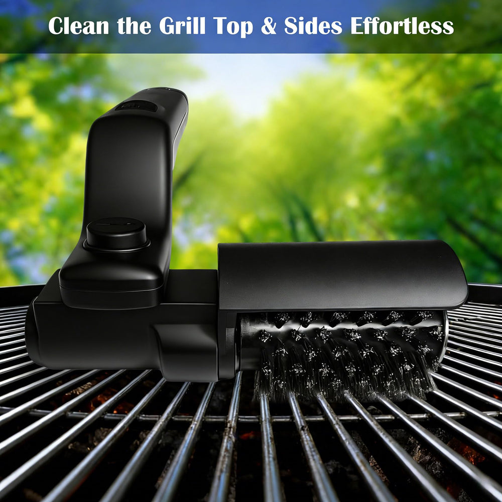 lenzhan stainless steel brush close-up showing sturdy bristles for tougher grime