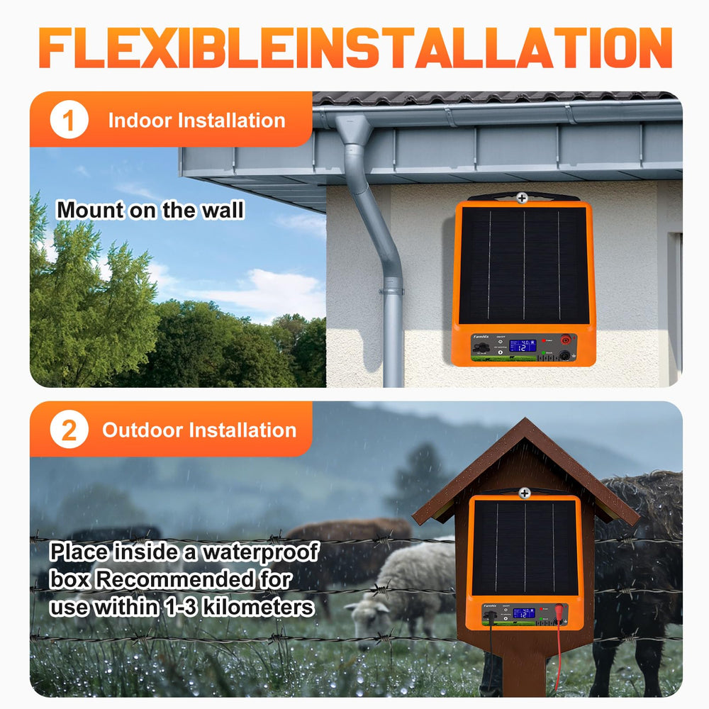LEOMAUNYX energizer protecting livestock in orchard to deter wildlife benefit