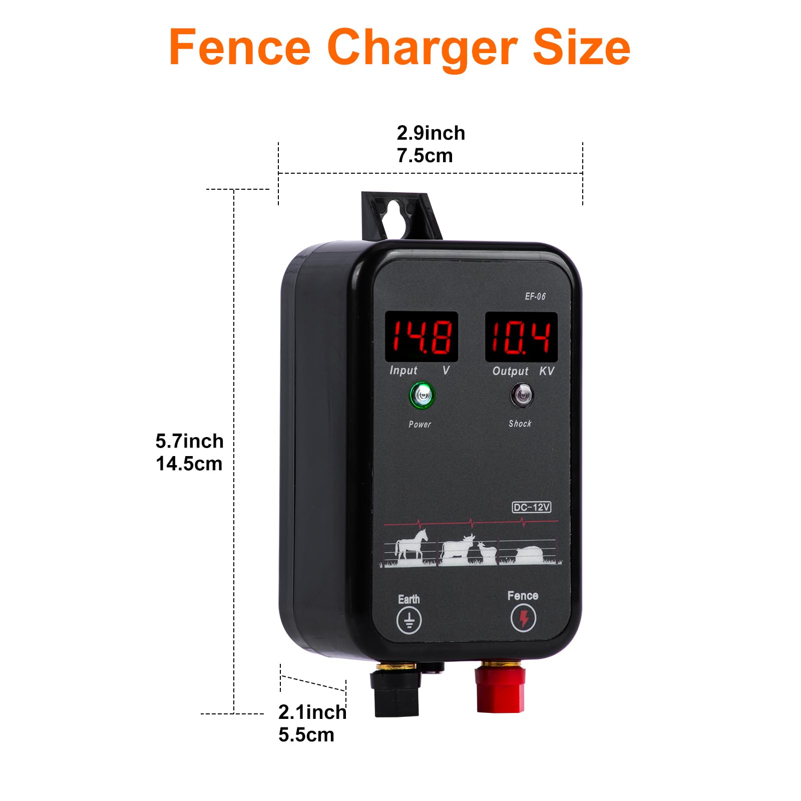 LEOMAUNYX energizer protecting grazing livestock in a farm setting