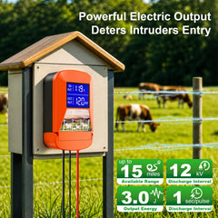 LEOMAUNYX clearly labeled side terminals for simple fence and ground hookup