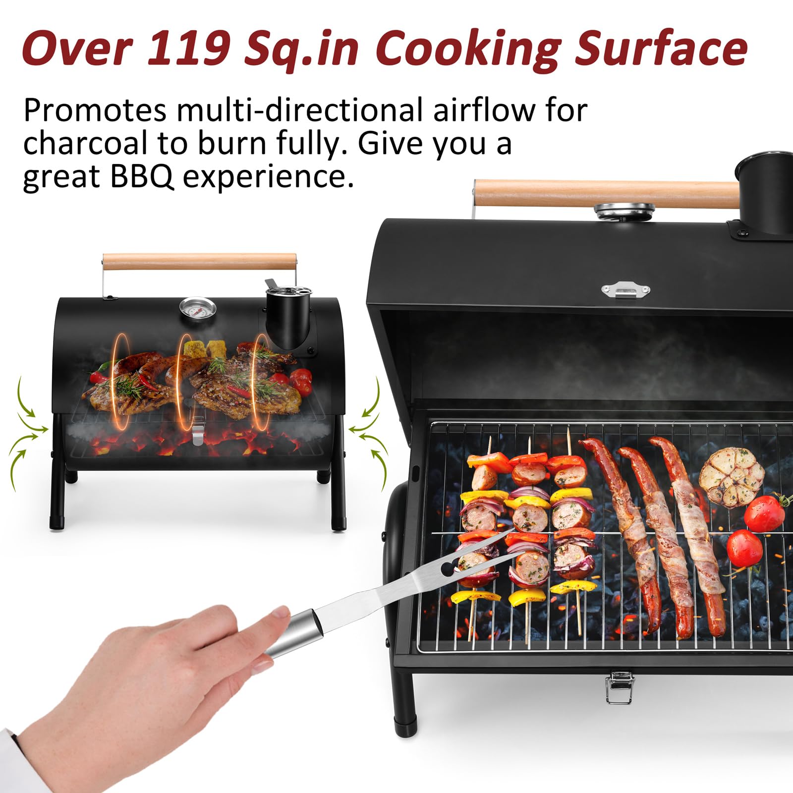 Leonyo full accessory layout showing included tools for ready-to-grill convenience