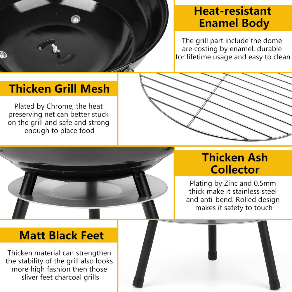 Leonyo galvanized ash catcher beneath grill for cleaner post-cookup