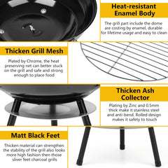 Leonyo galvanized ash catcher beneath grill for cleaner post-cookup