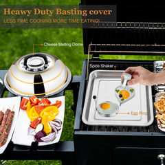 Leonyo cast iron burger press detail for even patties and consistent sear