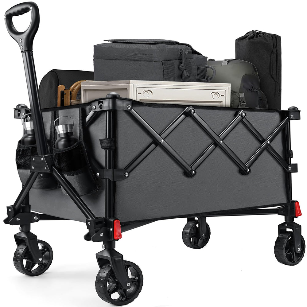 Leonyo front view of wagon showing sturdy frame and spacious cargo