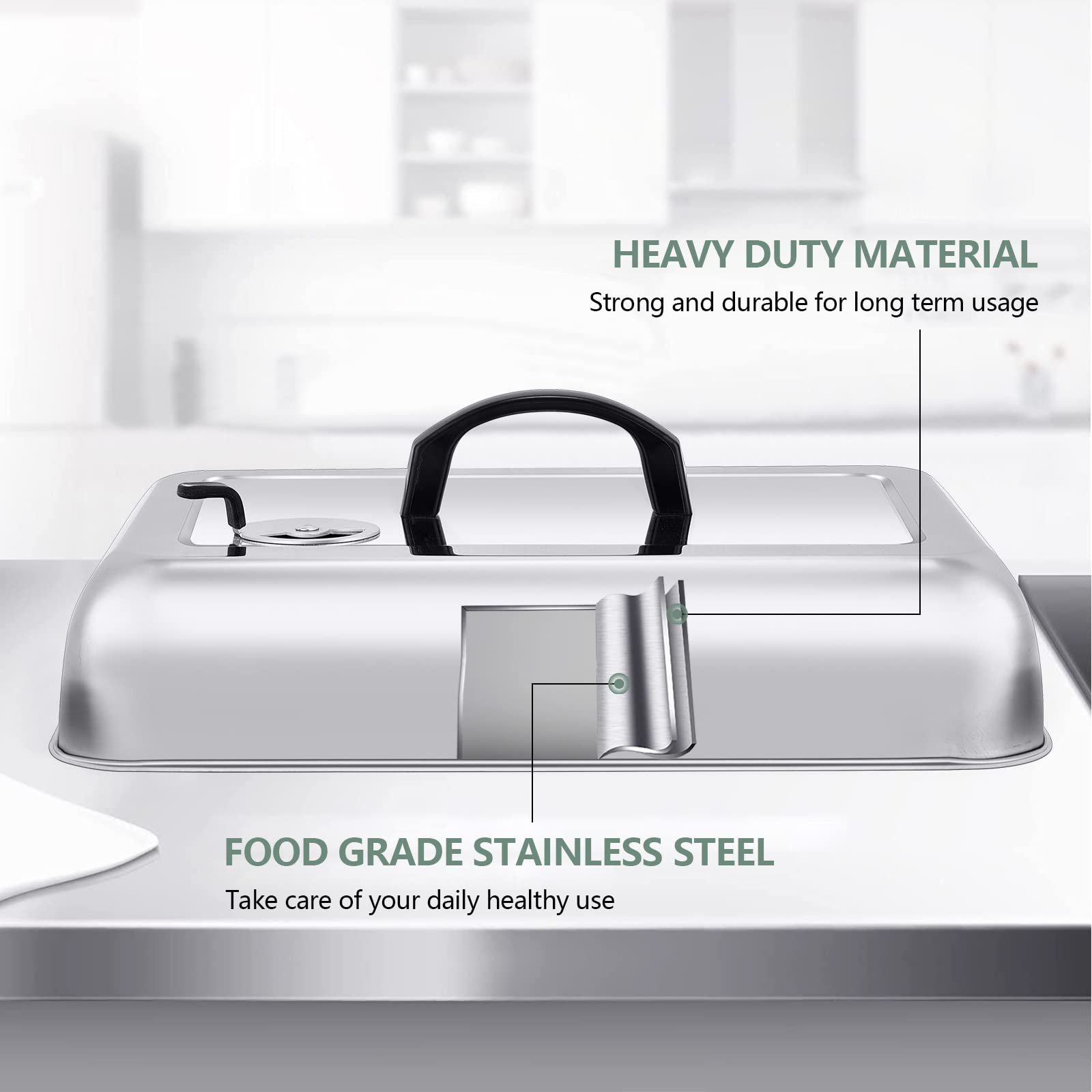 Leonyo handle detail highlighting heat-resistant grip for safe use