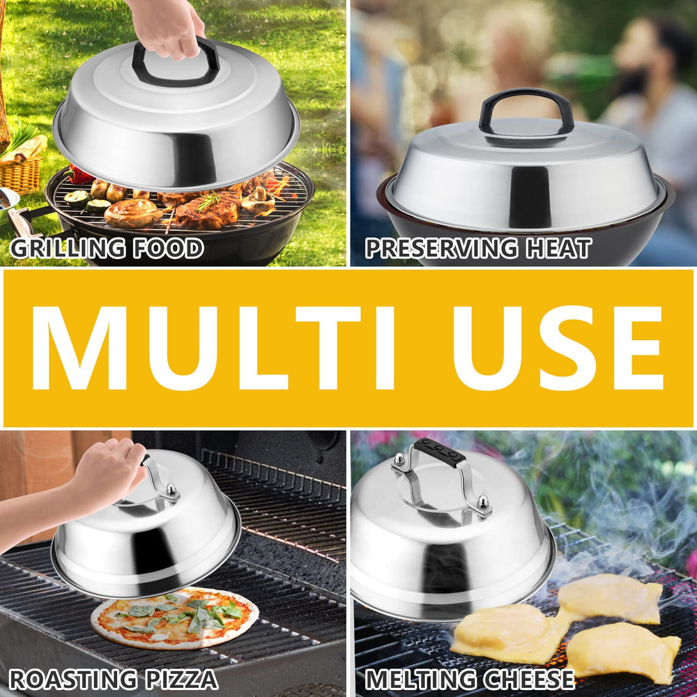 Leonyo domes in a backyard grill scene illustrating outdoor cooking versatility benefit