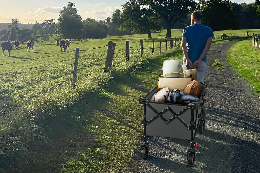 Leonyo next to person showing scale and 220 lb load capability