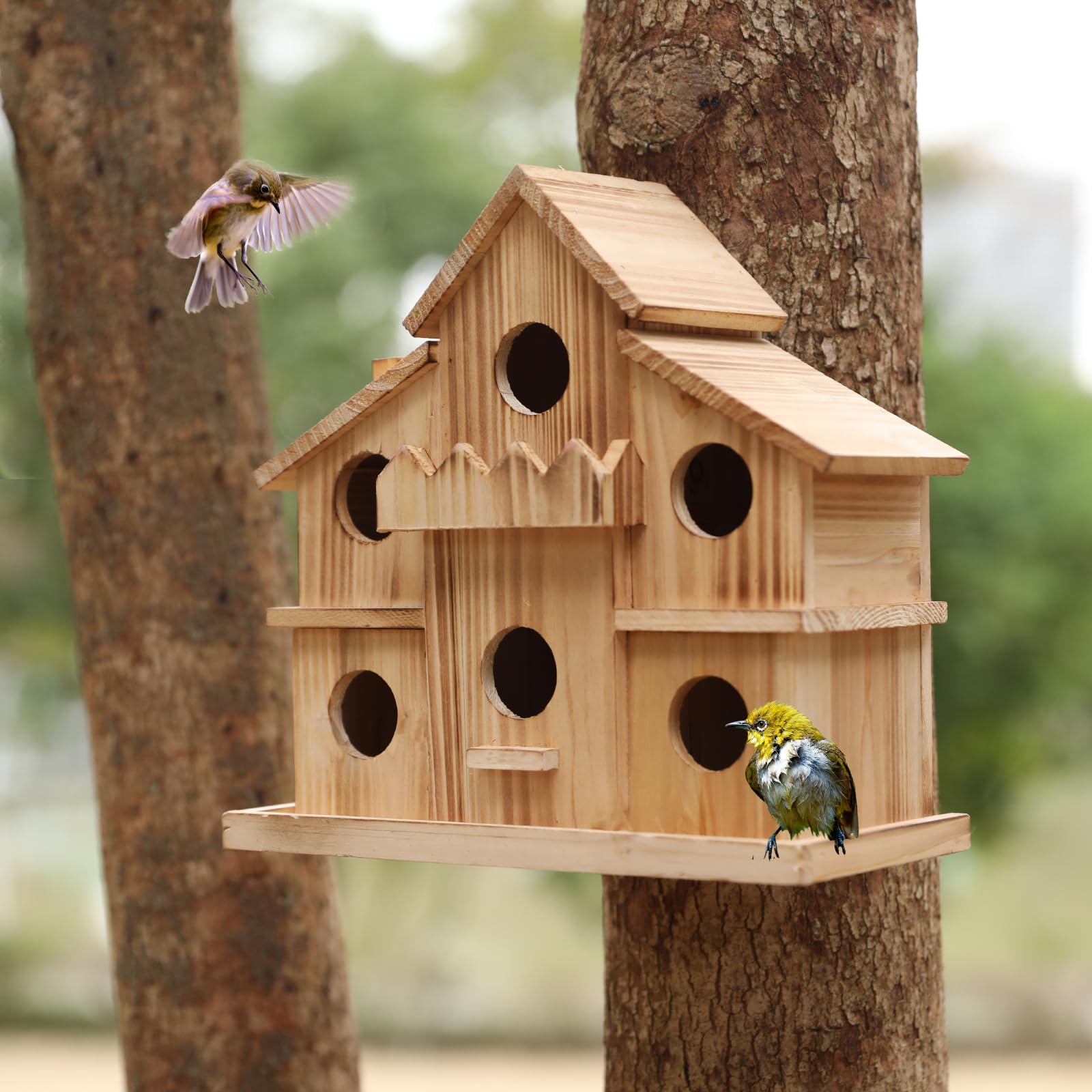 LEOSYY hanging in garden lifestyle scene encouraging backyard bird activity