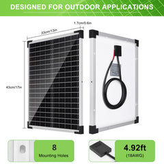LEPITERY 10A solar charge controller front view showing display and terminals, ensures safe battery protection