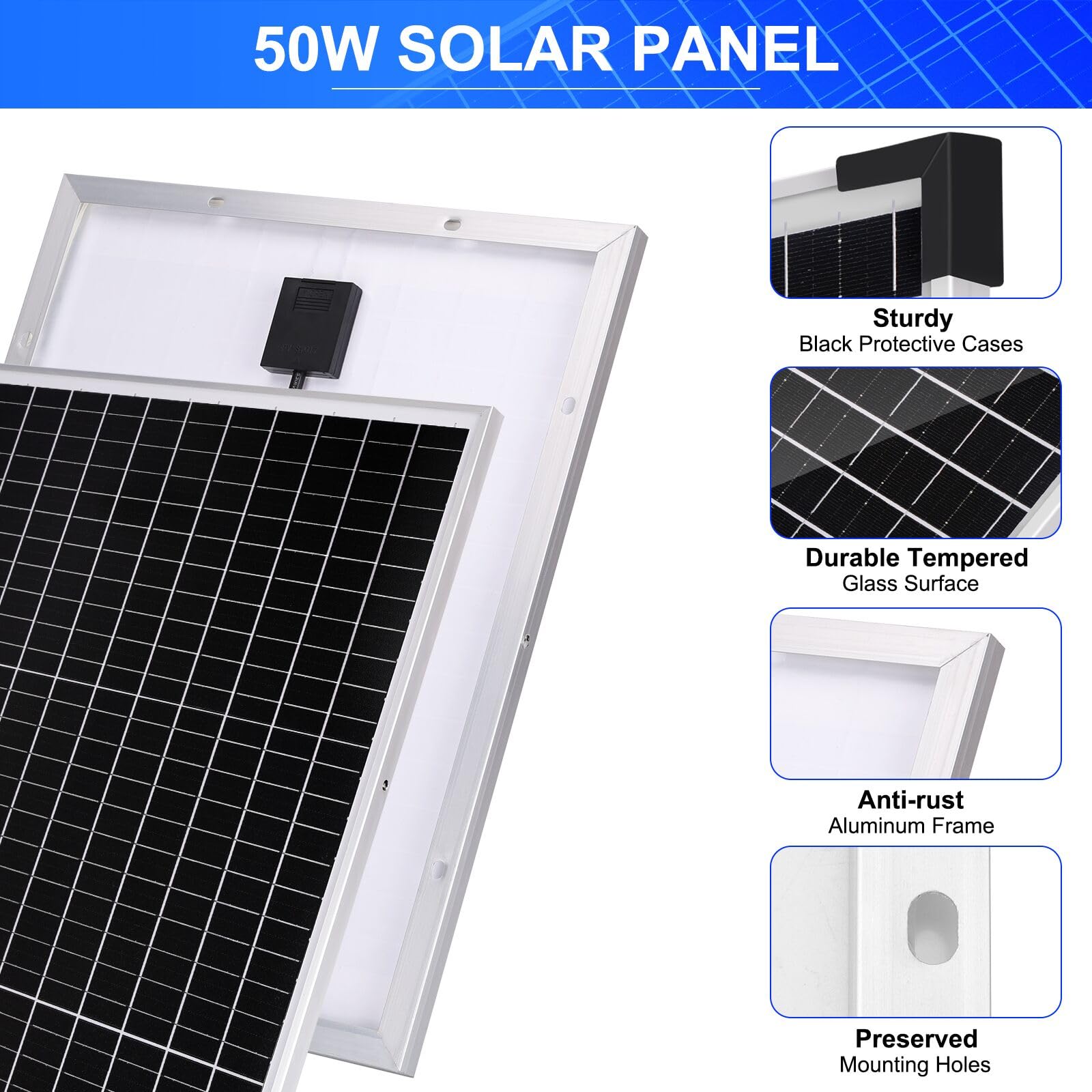 LEPITERY panel next to a 12V battery to show size and practical scaling advantage