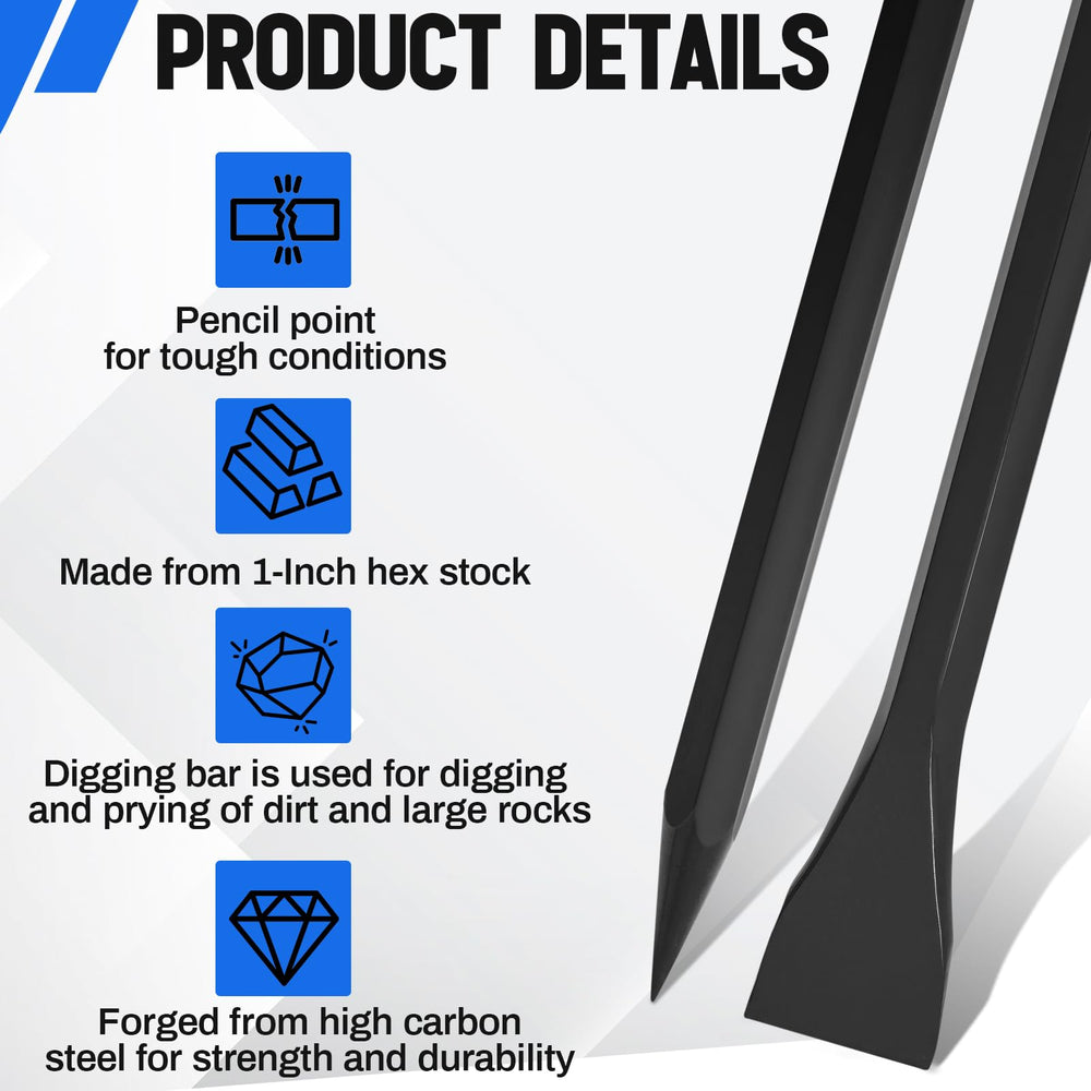 Leriton chisel flat end detail demonstrating blade for prying and cutting roots